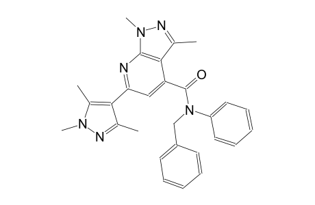 N-benzyl-1,3-dimethyl-N-phenyl-6-(1,3,5-trimethyl-1H-pyrazol-4-yl)-1H-pyrazolo[3,4-b]pyridine-4-carboxamide