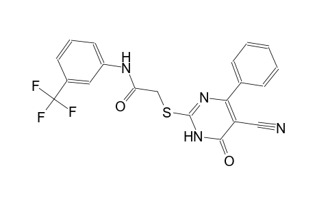 2-[(5-cyano-6-oxo-4-phenyl-1,6-dihydro-2-pyrimidinyl)sulfanyl]-N-[3-(trifluoromethyl)phenyl]acetamide