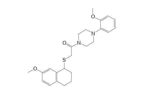 1-[4-(2-methoxyphenyl)-1-piperazinyl]-2-[(7-methoxy-1,2,3,4-tetrahydronaphthalen-1-yl)thio]ethanone