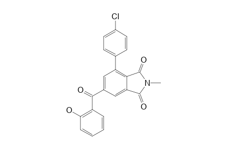 4-(4-CHLOROPHENYL)-6-(2-HYDROXYBENZOYL)-2-METHYLISOINDOLE-1,3-DIONE