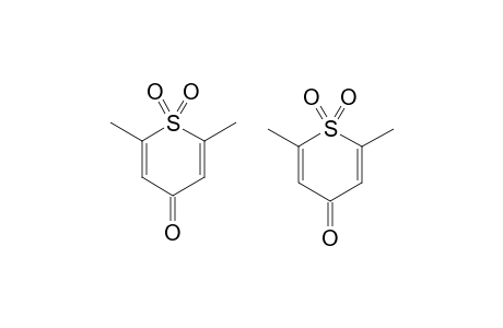 4H-Thiopyran-4-one, 2,6-dimethyl-, 1,1-dioxide, dimer