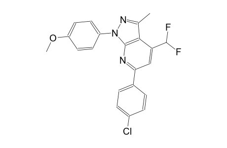 1H-pyrazolo[3,4-b]pyridine, 6-(4-chlorophenyl)-4-(difluoromethyl)-1-(4-methoxyphenyl)-3-methyl-