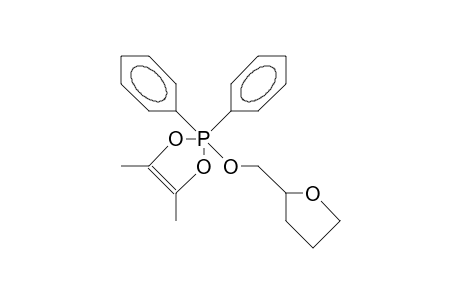 2,2-Diphenyl-2-(tetrahydro-furfuryloxy)-2,2-dihydro-4,5-dimethyl-1,3,2-dioxaphosphol-4-ene