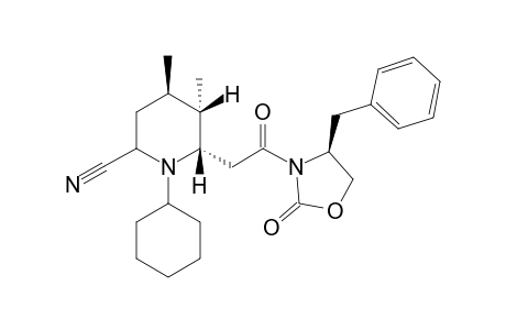 (2S,3S,4S)-2-[2'-((S)-4''-Benzyl-2''-oxo-oxazolidin-3''-yl)-2-oxo-ethyl]-N-cyclohexyl-5-cyano-3,4-dimethyl-piperidine