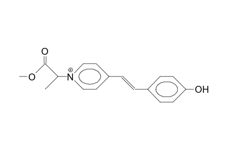 (E)-N-(1-Methoxycarbonyl-ethyl)-4-P-hydroxystyryl-pyridinium cation