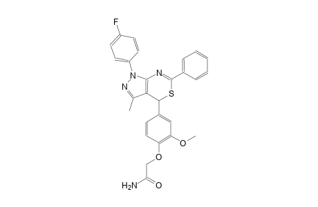 acetamide, 2-[4-[1-(4-fluorophenyl)-1,4-dihydro-3-methyl-6-phenylpyrazolo[3,4-d][1,3]thiazin-4-yl]-2-methoxyphenoxy]-