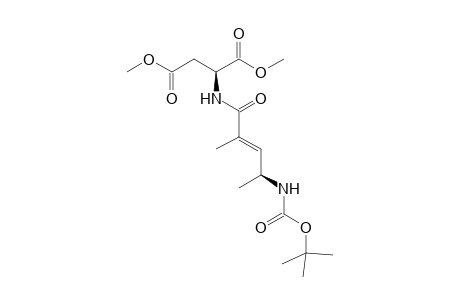 (trans/(cis)-N-[4(S)-4-[N-(t-Butoxycarbonylamino)]-2-methyl-1-oxo-2-pentenyl]-L-aspartic acid dimethyl ester