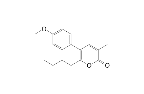 6-Butyl-5-(4-methoxyphenyl)-3-methyl-2-pyranone
