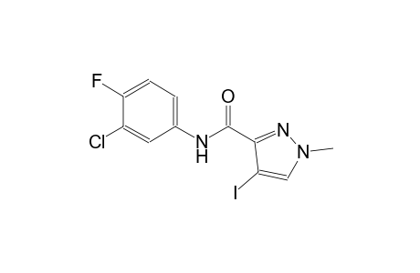 N-(3-chloro-4-fluorophenyl)-4-iodo-1-methyl-1H-pyrazole-3-carboxamide