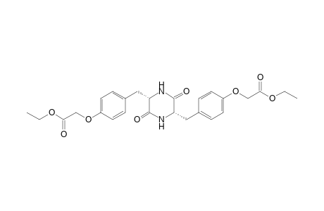 2-[4-[[(2S,5S)-5-[4-(2-ethoxy-2-keto-ethoxy)benzyl]-3,6-diketo-piperazin-2-yl]methyl]phenoxy]acetic acid ethyl ester