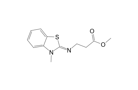 Methyl 3-[((2Z)-3-methyl-1,3-benzothiazol-2(3H)-ylidene)amino]propanoate