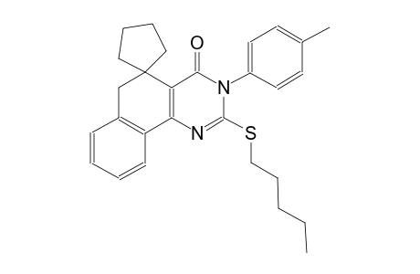 2-(pentylthio)-3-(p-tolyl)-3H-spiro[benzo[h]quinazoline-5,1'-cyclopentan]-4(6H)-one