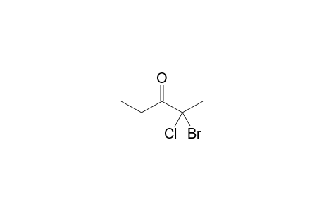 2-Bromo-2-chloro-3-pentanone