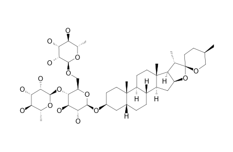 RACEMOSIDE-C;(25-S)-5-BETA-SPIROSTAN-3-BETA-OL-3-O-[ALPHA-L-RHAMNOPYRANOSYL-(1->6)-[ALPHA-L-RHAMNOPYRANOSYL-(1->4)]-BETA-D-GLUCOPYRANOSIDE