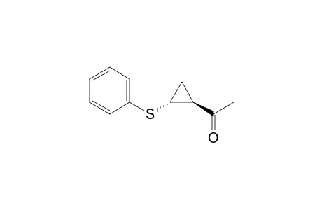 Ethanone, 1-[2-(phenylthio)cyclopropyl]-, trans-