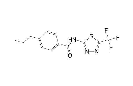 4-propyl-N-[5-(trifluoromethyl)-1,3,4-thiadiazol-2-yl]benzamide