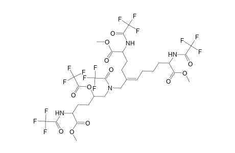 5-Undecenedioic acid, 5-[[[6-methoxy-6-oxo-5-[(trifluoroacetyl)amino]-2-[(trifluoroacetyl)oxy]hexyl](trifluoroacetyl)amino]methyl]-2,10-bis[(trifluoroacetyl)amino]-, dimethyl ester