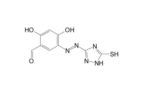 2,4-dihydroxy-5-[(5-mercapto-1H-1,2,4-triazole-3-yl)diazenyl]benzaldehyde