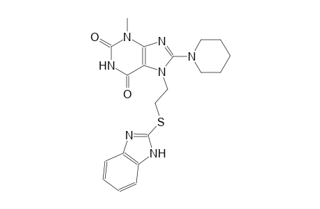 7-[2-(1H-benzimidazol-2-ylsulfanyl)ethyl]-3-methyl-8-(1-piperidinyl)-3,7-dihydro-1H-purine-2,6-dione