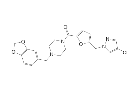 piperazine, 1-(1,3-benzodioxol-5-ylmethyl)-4-[[5-[(4-chloro-1H-pyrazol-1-yl)methyl]-2-furanyl]carbonyl]-