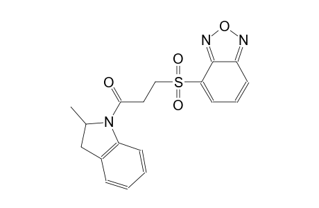 2,1,3-benzoxadiazole, 4-[[3-(2,3-dihydro-2-methyl-1H-indol-1-yl)-3-oxopropyl]sulfonyl]-