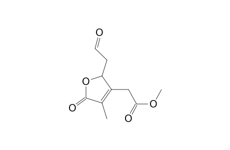 3-Furanacetic acid, 2,5-dihydro-4-methyl-5-oxo-2-(2-oxoethyl)-, methyl ester, (.+-.)-