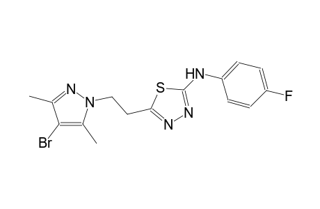 N-{5-[2-(4-bromo-3,5-dimethyl-1H-pyrazol-1-yl)ethyl]-1,3,4-thiadiazol-2-yl}-N-(4-fluorophenyl)amine