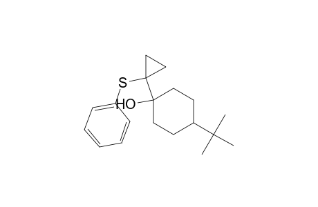 4-tert-Butyl-1-(1-phenylsulfanylcyclopropyl)cyclohexan-1-ol