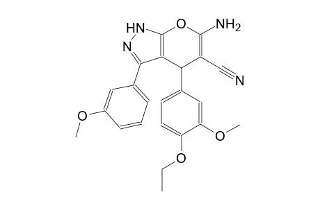 6-amino-4-(4-ethoxy-3-methoxyphenyl)-3-(3-methoxyphenyl)-1,4-dihydropyrano[2,3-c]pyrazole-5-carbonitrile