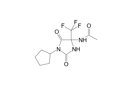 Acetamide, N-[1-cyclopentyl-2,5-dioxo-4-(trifluoromethyl)-4-imidazolidinyl]-