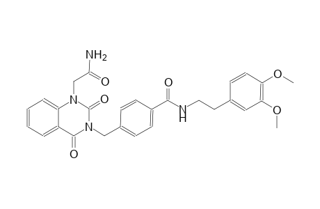 4-[(1-(2-amino-2-oxoethyl)-2,4-dioxo-1,4-dihydro-3(2H)-quinazolinyl)methyl]-N-[2-(3,4-dimethoxyphenyl)ethyl]benzamide