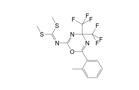Carbonodithioimidic acid, N-[6-(2-methylphenyl)-4,4-bis(trifluoromethyl)-4H-1,3,5-oxadiazin-2-yl]-, dimethyl ester