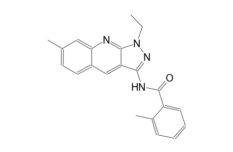 N-(1-ethyl-7-methyl-1H-pyrazolo[3,4-b]quinolin-3-yl)-2-methylbenzamide
