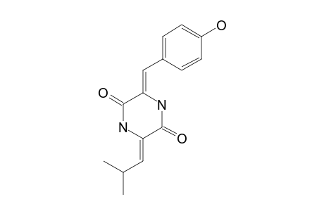 (3Z,6Z)-3-(4-HYDROXYBENZYLIDENE)-6-ISOBUTYLIDENEPIPERAZINE-2,5-DIONE