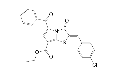 ETHYL_2-(4-CHLOROPHENYL)-METHYLIDENE-3-OXO-5-PHENYLCARBONYL-2,3-DIHYDROPYRROLO-[2.1-B]-THIAZOLE-7-CARBOXYLATE