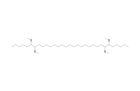 6,7,25,26-tetrakis(methylsulfanyl)hentriacontane