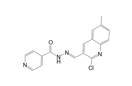 N'-[(E)-(2-chloro-6-methyl-3-quinolinyl)methylidene]isonicotinohydrazide