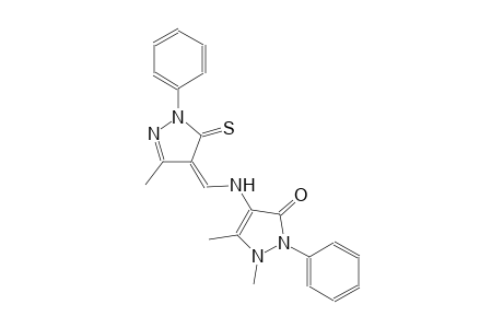 1,5-dimethyl-4-{[(Z)-(3-methyl-1-phenyl-5-thioxo-1,5-dihydro-4H-pyrazol-4-ylidene)methyl]amino}-2-phenyl-1,2-dihydro-3H-pyrazol-3-one
