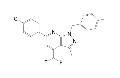 1H-pyrazolo[3,4-b]pyridine, 6-(4-chlorophenyl)-4-(difluoromethyl)-3-methyl-1-[(4-methylphenyl)methyl]-