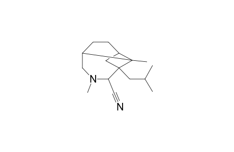 (1RS,2RS,5SR,8SR,9RS)-3-Aza-3,9-dimethyl-1-(2-methylpropyl)tricyclo[6.1.1.0(5,9)]decane-2-carbonitrile