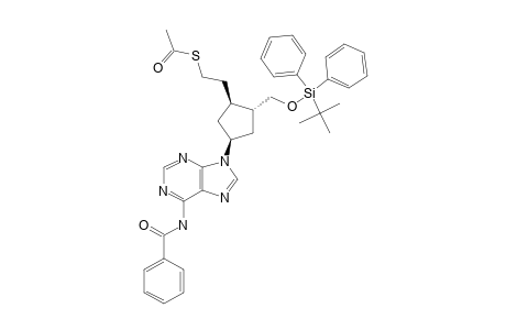 RAC-5'-[(ACETYLTHIO)-METHYL]-N(6)-BENZOYL-3'-([(TERT.-BUTYL)-DIPHENYLSILYLOXY]-METHYL)-2',3',5'-TRIDEOXY-1'-A-CARBAADENOSINE;S-(-C-4-[6-