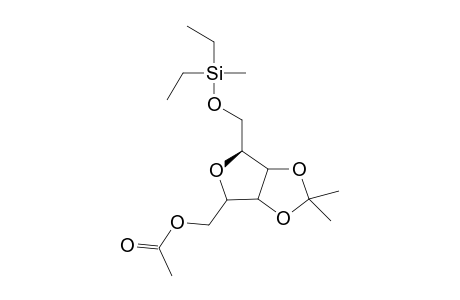 2,5-Anhydro-1-O-diethylmethylsilyl-3,4-O-(1-methylethylidene)-.beta.,D-allitol acetate