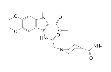 methyl 3-({[4-(aminocarbonyl)-1-piperidinyl]acetyl}amino)-5,6-dimethoxy-1H-indole-2-carboxylate
