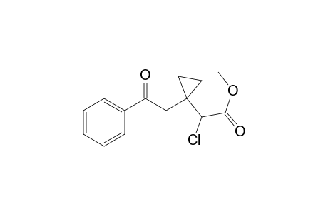 Cyclopropaneacetic acid, .alpha.-chloro-1-(2-oxo-2-phenylethyl)-, methyl ester, (.+-.)-