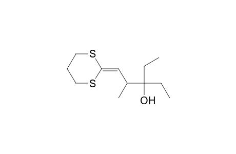 3-Pentanol, 1-(1,3-dithian-2-ylidene)-3-ethyl-2-methyl-