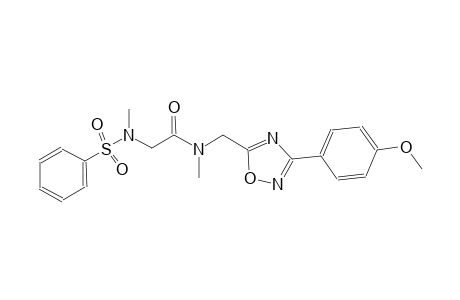 acetamide, N-[[3-(4-methoxyphenyl)-1,2,4-oxadiazol-5-yl]methyl]-N-methyl-2-[methyl(phenylsulfonyl)amino]-