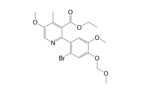 Ethyl 5-methoxy-2-[2'-bromo-5'-methoxy-4'-(methyoxymethyloxy)phenyl]-4-methylnicotinate
