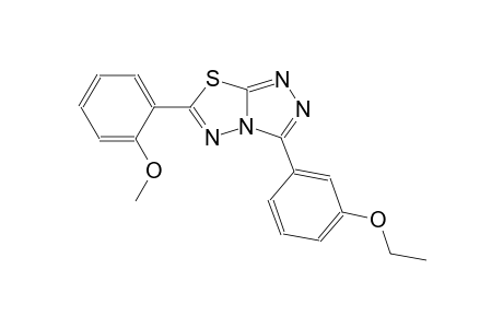 3-(3-ethoxyphenyl)-6-(2-methoxyphenyl)[1,2,4]triazolo[3,4-b][1,3,4]thiadiazole