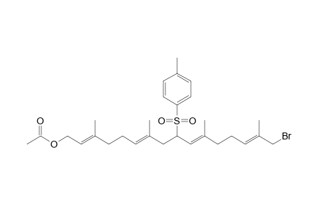 16-Bromo-3,7,11,15-tetramethyl-9-[(4'-methylphenyl)sulfonyl]hexadeca-2,6,10,14-tetraen-1-yl Acetate