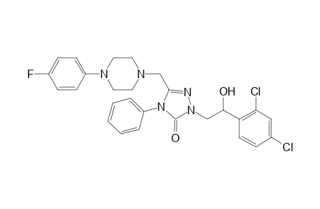 2-[2-(2,4-Dichlorophenyl)-2-hydroxyethyl]-5-{[4-(4-fluorophenyl)piperazin-1-yl]methyl}-4-phenyl-2,4-dihydro-3H-1,2,4-triazol-3-one